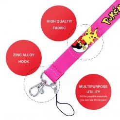 Mily Accessories Pokémon Pikachu Pink Lanyard