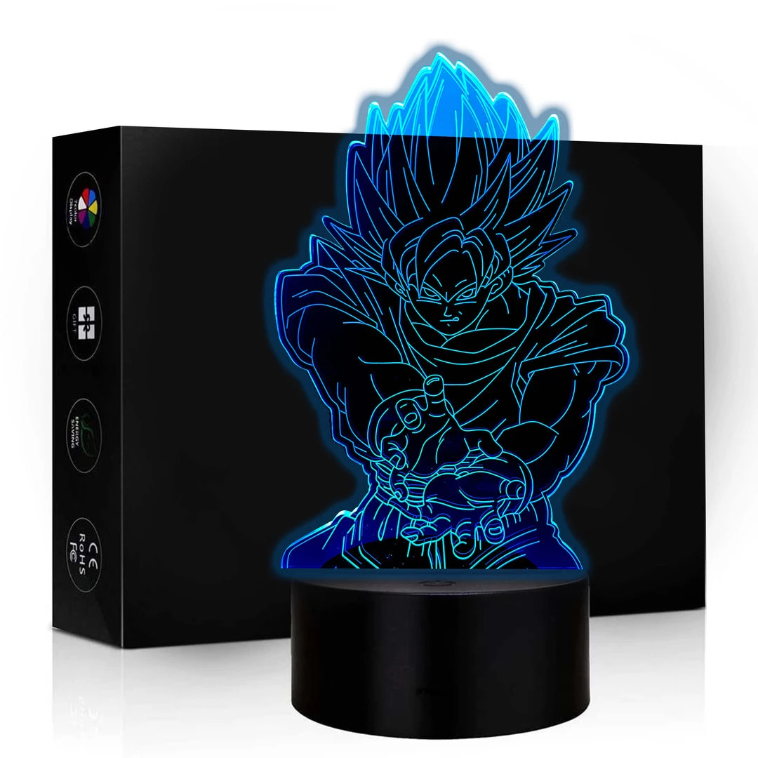 Mily Dragon Ball Super Saiyan Goku Kamehameha Acrylic LED Lamp Figures 3 Mily Dragon Ball Super Saiyan Goku Kamehameha Acrylic LED Lamp Figures