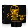 Mily Star Wars Chibi Mandalorian And Grogu Acrylic LED Lamp Figures