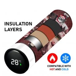 Mily Demon Slayer Nezuko Temperature Display Thermal Bottle