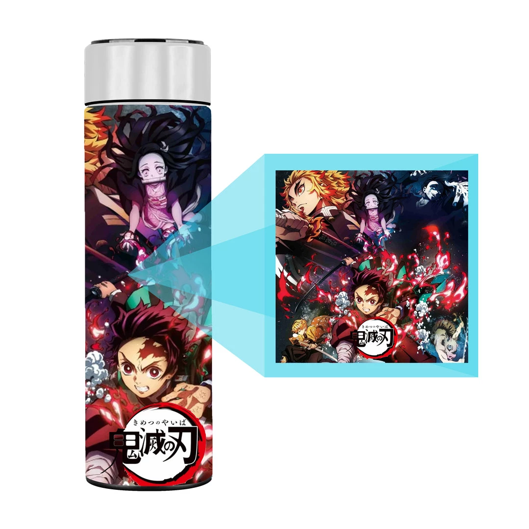 Mily Demon Slayers Movie Promo Art Temperature Display Thermal Bottle 5 Mily Demon Slayers Movie Promo Art Temperature Display Thermal Bottle