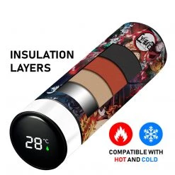 Mily Demon Slayers Movie Promo Art Temperature Display Thermal Bottle 11 Mily Demon Slayers Movie Promo Art Temperature Display Thermal Bottle