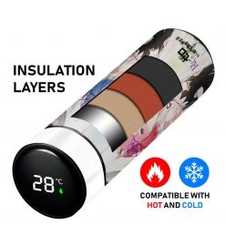 Mily Lifestyle Re:Zero Rem And Ram Temperature Display Thermal Bottle