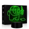 Mily Figures Among Us Imposter W/ Mask Acrylic LED Lamp DISCONTINUED