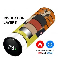 Mily Lifestyle Demon Slayer Chibi Zenitsu Temperature Display Thermal Bottle