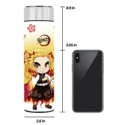 Mily Demon Slayer Chibi Rengoku Temperature Display Thermal Bottle