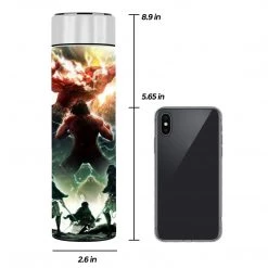Mily Attack On Titan Promo Art Temperature Display Thermal Bottle Lifestyle