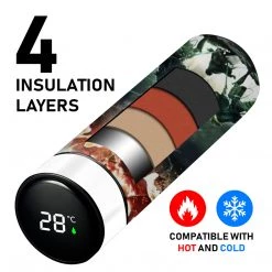 Mily Attack On Titan Promo Art Temperature Display Thermal Bottle Lifestyle