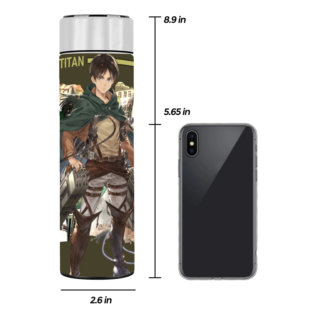 Mily Lifestyle Attack On Titan Eren Temperature Display Thermal Bottle 4 Mily Lifestyle Attack On Titan Eren Temperature Display Thermal Bottle