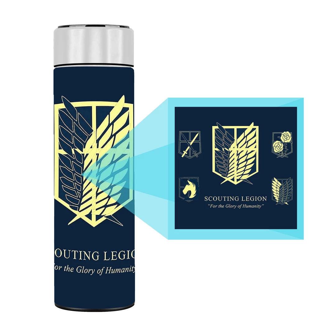 Mily Attack On Titan Scouting Legion Temperature Display Thermal Bottle 5 Mily Attack On Titan Scouting Legion Temperature Display Thermal Bottle