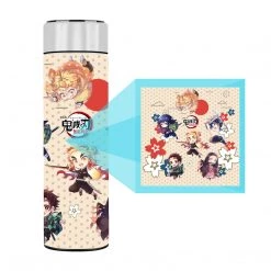 Mily Demon Slayer Chibi Blossoms Temperature Display Thermal Bottle Lifestyle