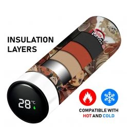Mily Demon Slayer Demon Mansion Temperature Display Thermal Bottle