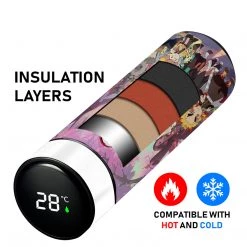 Mily Demon Slayer Chibi Characters Shrine Temperature Display Thermal Bottle Lifestyle