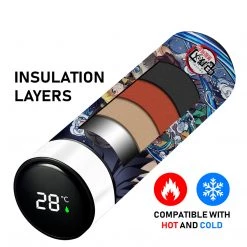 Mily Demon Slayer Characters Water Style Temperature Display Thermal Bottle