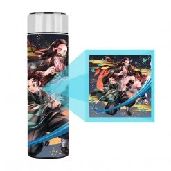 Mily Lifestyle Demon Slayer Tanjiro And Nezuko Butterflies Temperature Display Thermal Bottle