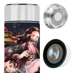 Mily Lifestyle Demon Slayer Tanjiro And Nezuko Butterflies Temperature Display Thermal Bottle