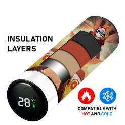 Mily Lifestyle Demon Slayer Rengoku Flame Temperature Display Thermal Bottle