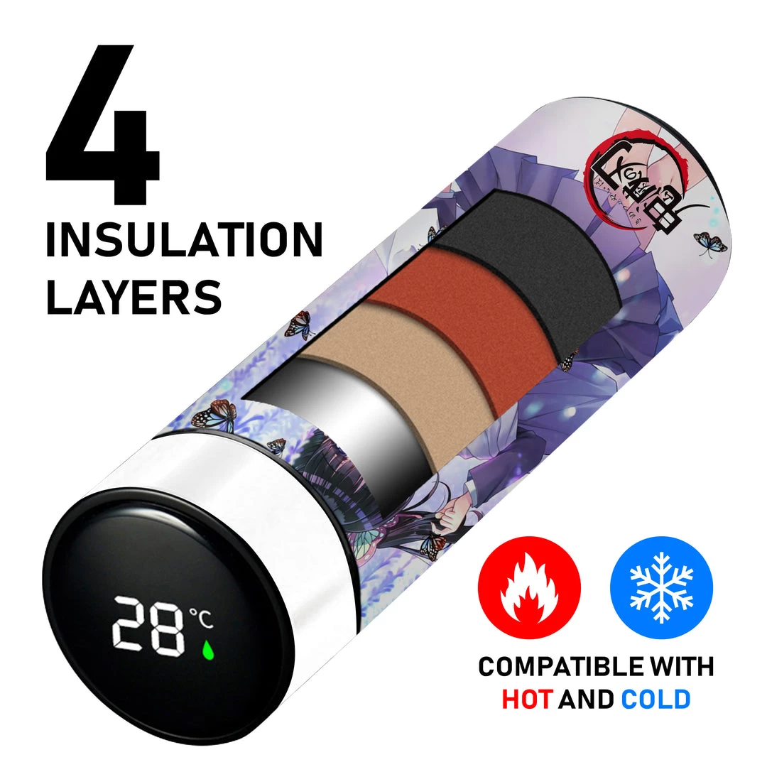 Mily Lifestyle Demon Slayer Kanao Wisteria Temperature Display Thermal Bottle 7 Mily Lifestyle Demon Slayer Kanao Wisteria Temperature Display Thermal Bottle