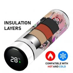 Mily Demon Slayer Mansion Sisters Temperature Display Thermal Bottle Lifestyle