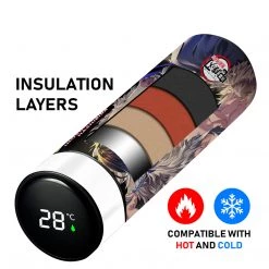 Mily Demon Slayer Inosuke Temperature Display Thermal Bottle