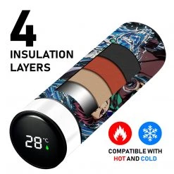 Mily Demon Slayer Main Four Breathing Styles Temperature Display Thermal Bottle Lifestyle