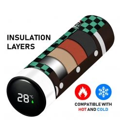 Mily Lifestyle Demon Slayer Tanjiro Haori Temperature Display Thermal Bottle