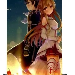 Mily Sword Art Online Kirito & Asuna 23 X 36 Inch Wall Scroll Poster