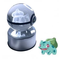 Mily Pokemon Bulbasaur LED Crystal Ball Figures