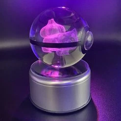 Mily Pokemon Bulbasaur LED Crystal Ball Figures