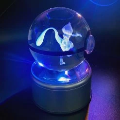Mily Pokemon Mewtwo LED Crystal Ball Figures