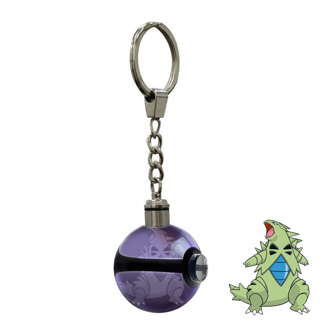 Mily Pokemon Tyranitar Crystal Ball Keychain Accessories 3 Mily Pokemon Tyranitar Crystal Ball Keychain Accessories