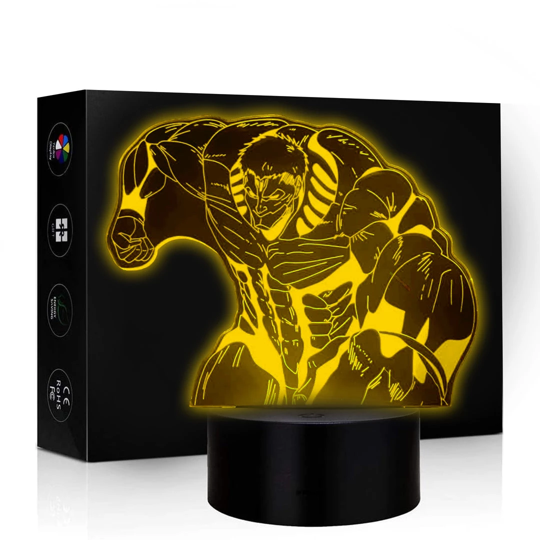 Mily Attack On Titan Armored Titan Acrylic LED Lamp Figures 3 Mily Attack On Titan Armored Titan Acrylic LED Lamp Figures