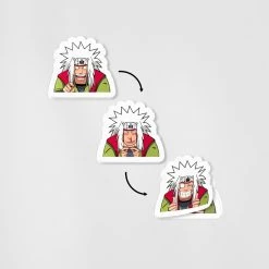 Mily Home Décor Naruto Jiraiya Faces Lenticular Sticker
