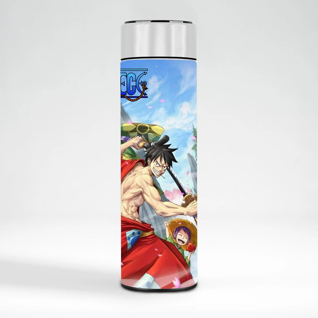 Mily One Piece Luffy And Zoro Samurai Temperature Display Thermal Bottle 3 Mily One Piece Luffy And Zoro Samurai Temperature Display Thermal Bottle