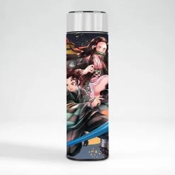 Mily Lifestyle Demon Slayer Tanjiro And Nezuko Butterflies Temperature Display Thermal Bottle