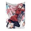 Mily Darling In The FranXX Zero Two And Hiro Throw Blanket