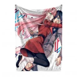 Mily Darling In The FranXX Zero Two And Hiro Throw Blanket