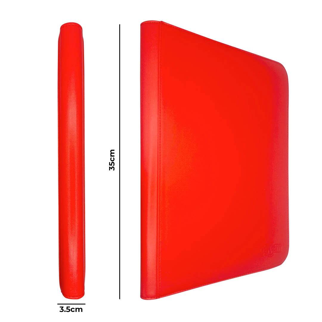 Mily Totem World Red Stitched 9-Pocket Zipper Binder TCG Supplies 4 Mily Totem World Red Stitched 9-Pocket Zipper Binder TCG Supplies