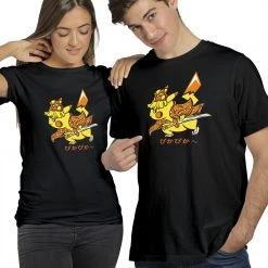 Ink Titan Demon Slayer Pikachu Zenitsu Crossover T-Shirt Apparel