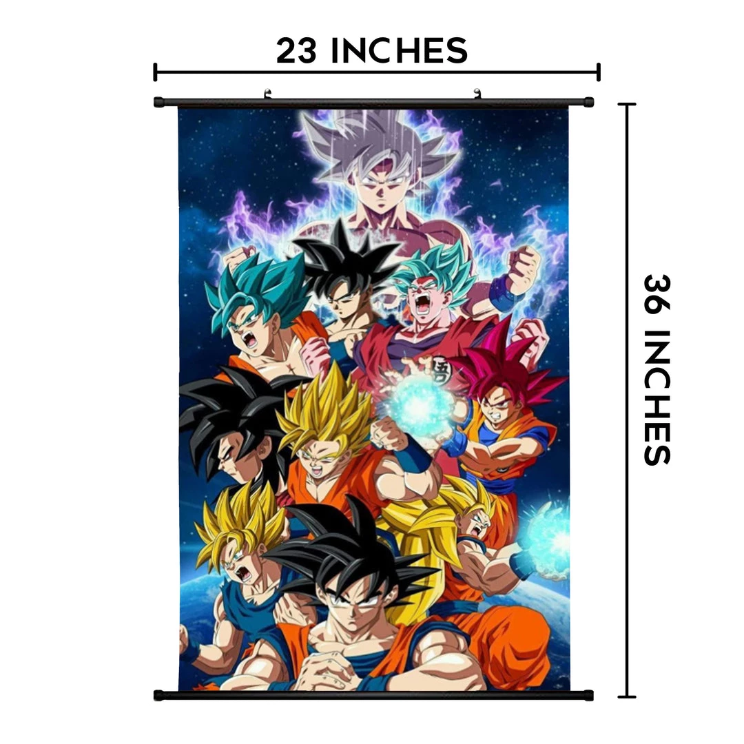 Mily Dragon Ball Goku Forms 23 X 36 Inch Wall Scroll Poster Home Décor 4 Mily Dragon Ball Goku Forms 23 X 36 Inch Wall Scroll Poster Home Décor