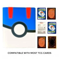 Mily TCG Supplies Totem World Great Ball Stitched Poke Ball Theme 9-Pocket Binder