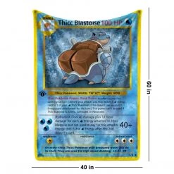 Mily Pokemon Thicc Blastoise Throw Blanket