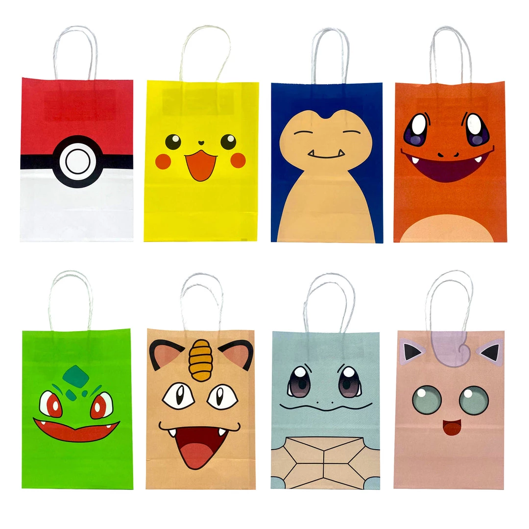 Mily Pokemon Assorted 8-Piece Gift Bag Set Accessories 3 Mily Pokemon Assorted 8-Piece Gift Bag Set Accessories