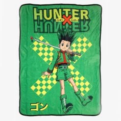 Boxlunch Hunter X Hunter Gon Green Throw Blanket Lifestyle