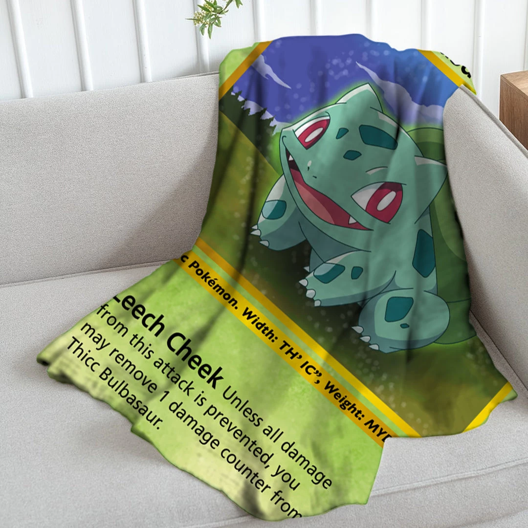 Mily Lifestyle Pokemon Thicc Bulbasaur Throw Blanket 6 Mily Lifestyle Pokemon Thicc Bulbasaur Throw Blanket