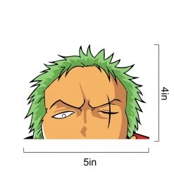 Mily One Piece Zoro Peeker Sticker Home Décor