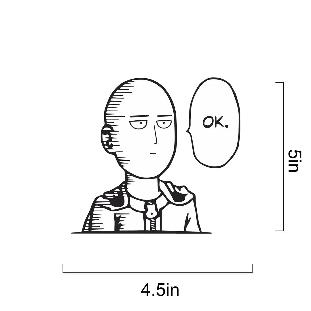 Mily One Punch Man Saitama OK Sticker 4 Mily One Punch Man Saitama OK Sticker