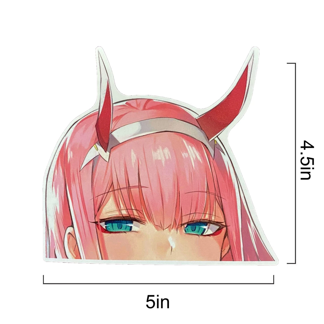 Mily Darling In The FranXX Zero Two Horns Peeker Sticker 4 Mily Darling In The FranXX Zero Two Horns Peeker Sticker
