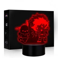 Mily My Hero Academia Pochacco And Deku Acrylic LED Lamp