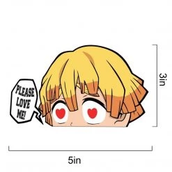 Mily Home Décor Demon Slayer Zenitsu Heart Eyes Peeker Sticker